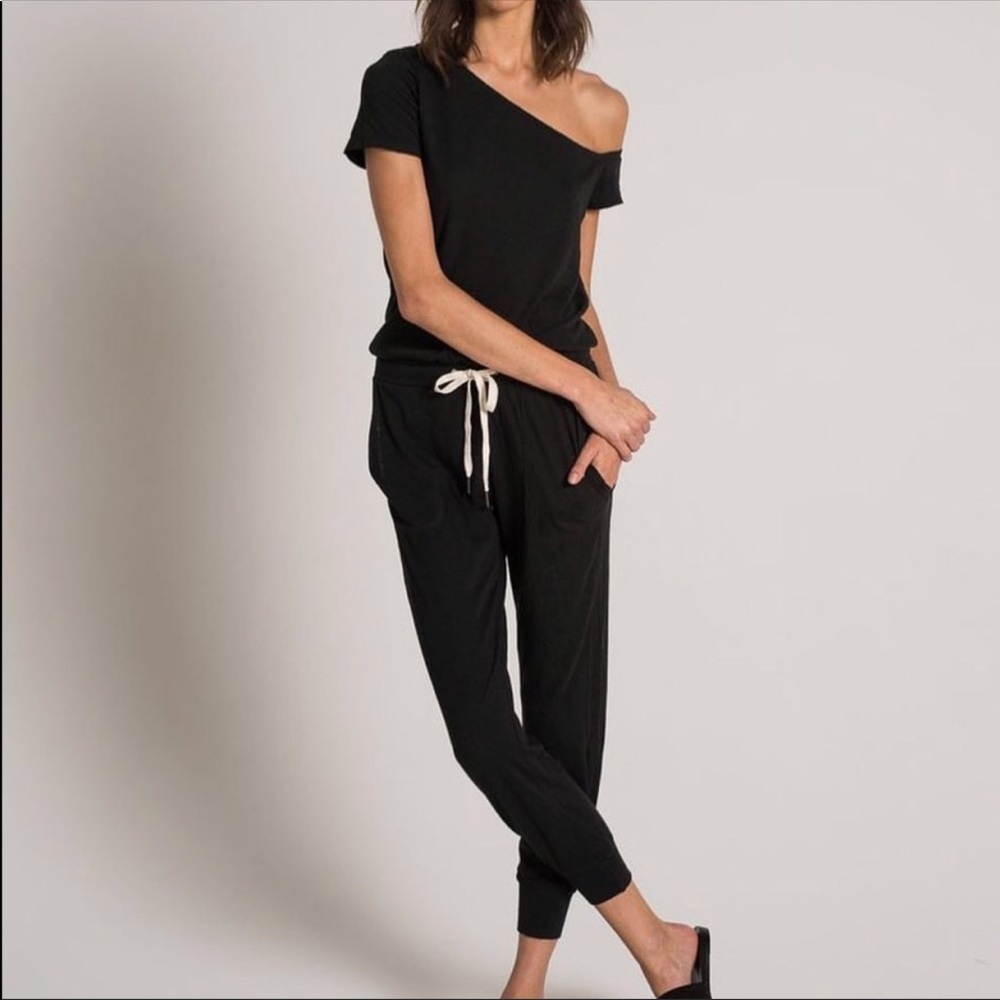 Comfy off the shoulder jumpsuit!
